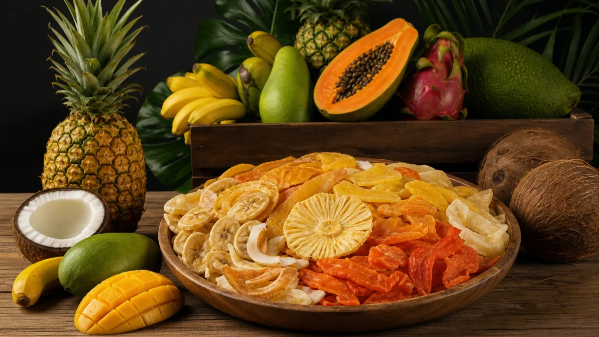 میوه خشک استوایی وارداتی برای شرایط استفاده خانگی و پذیرایی